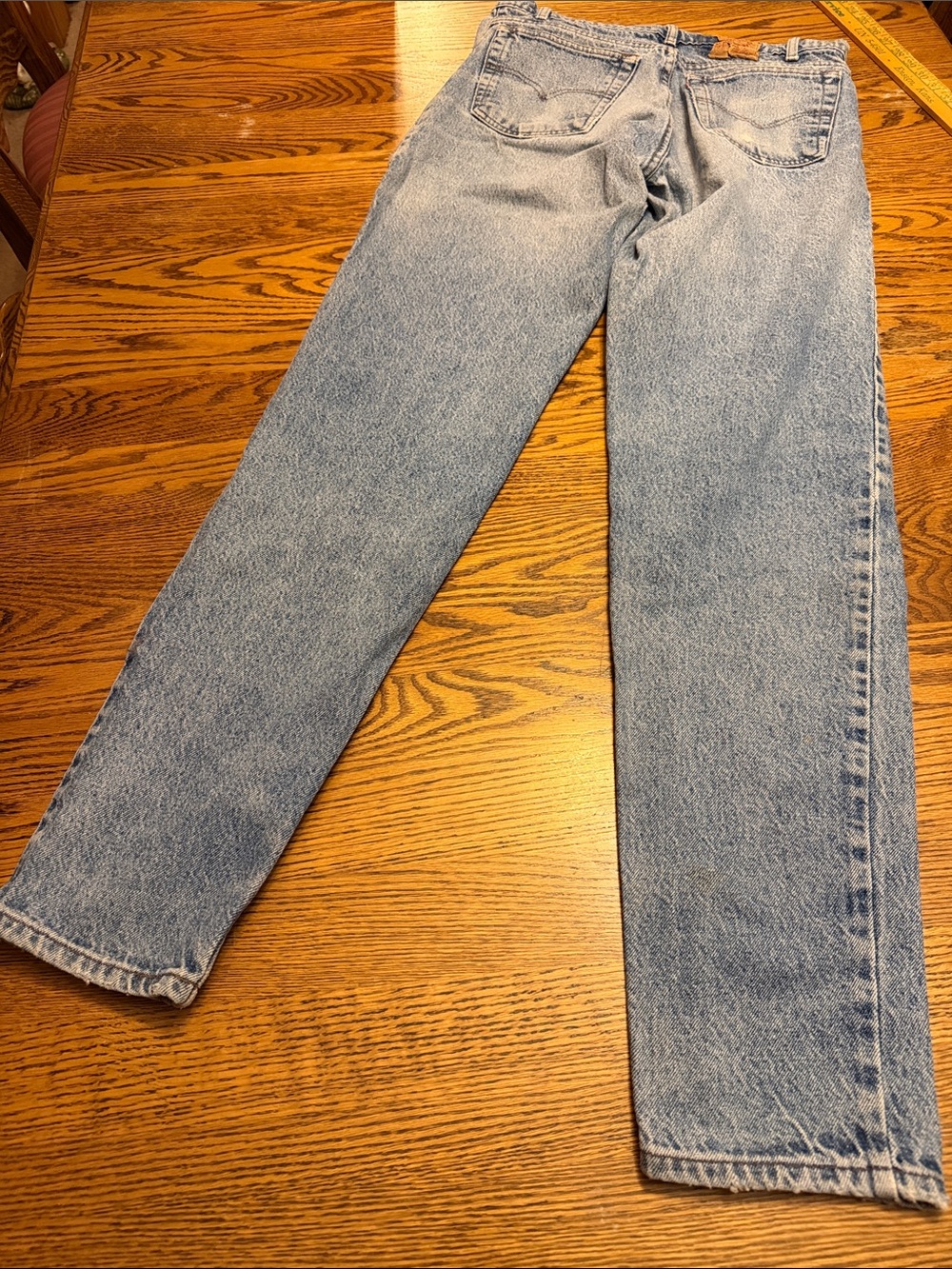 Used Levi 550 blue jeans 33 36 worn